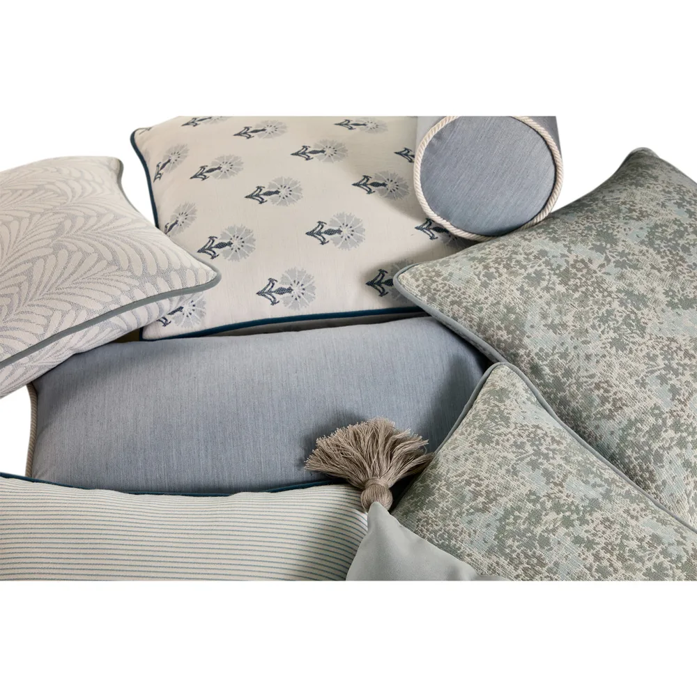 Darcy Floral Indoor Outdoor Throw Pillow - Blue, Acrylic