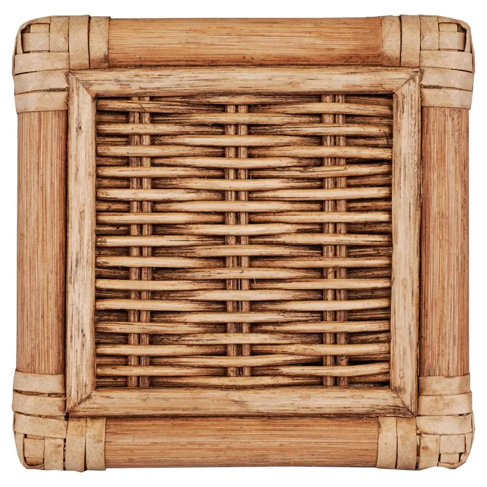 Daria Woven Rattan Etagere - Brown