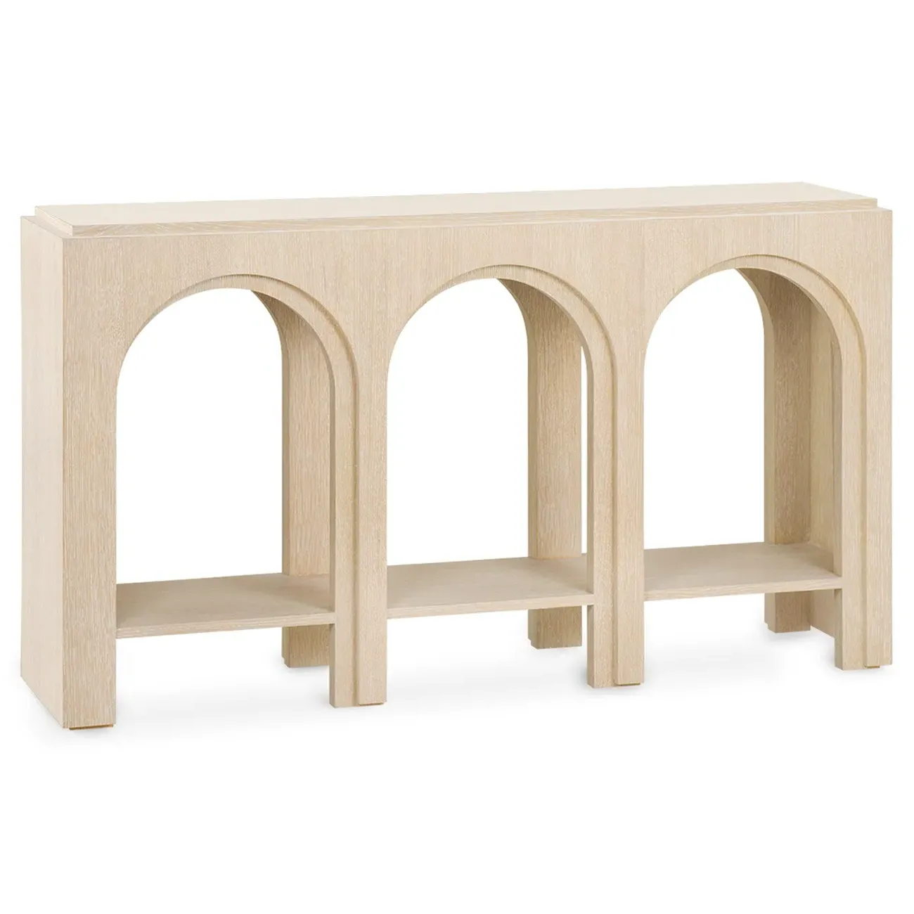 Dario Console Table - Sand, Cerused Oak