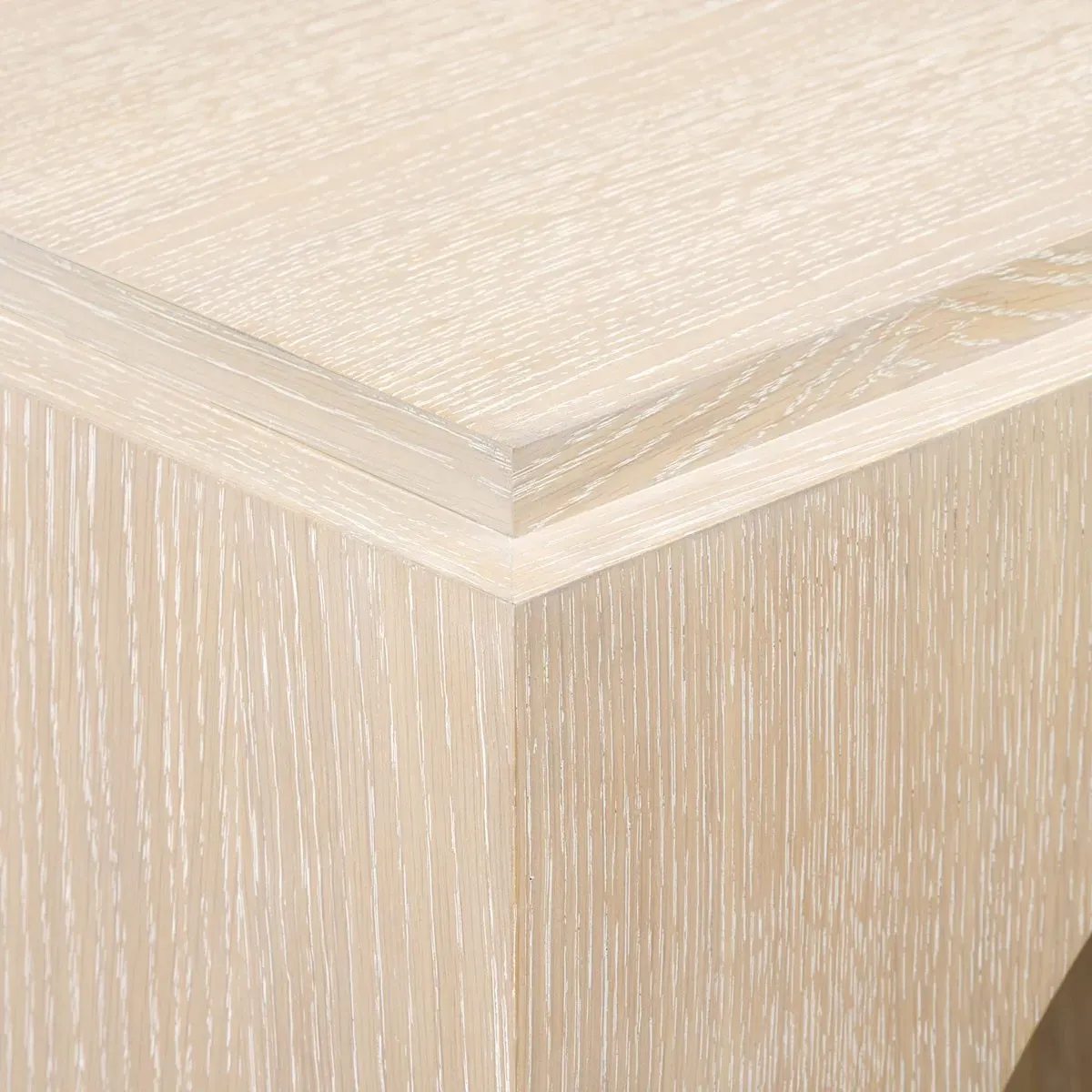 Dario Console Table - Sand, Cerused Oak