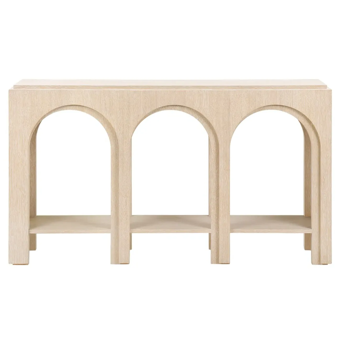 Dario Console Table - Sand, Cerused Oak