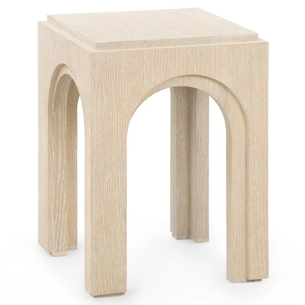 Dario Square Side Table - Sand, Cerused Oak