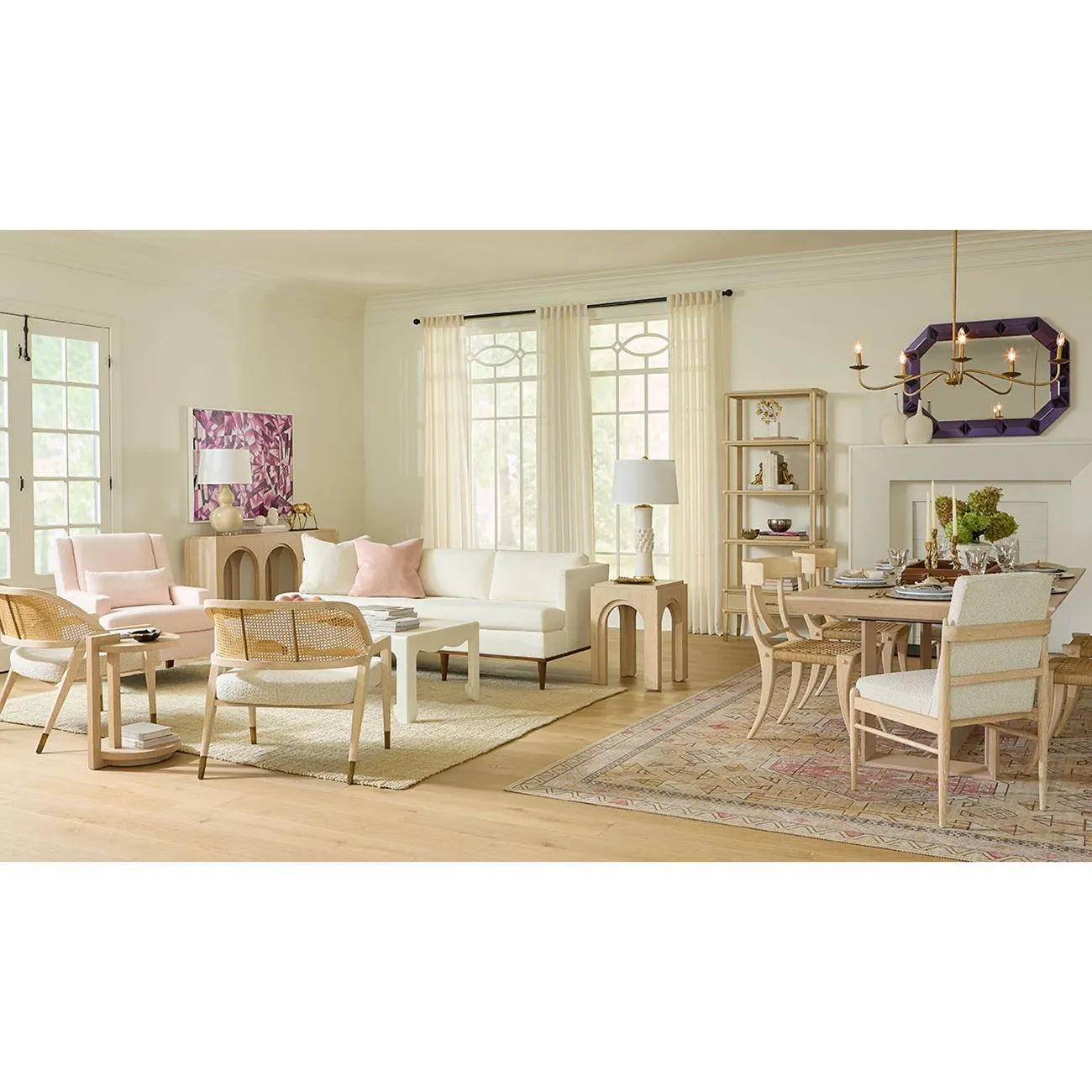 Dario Square Side Table - Sand, Cerused Oak