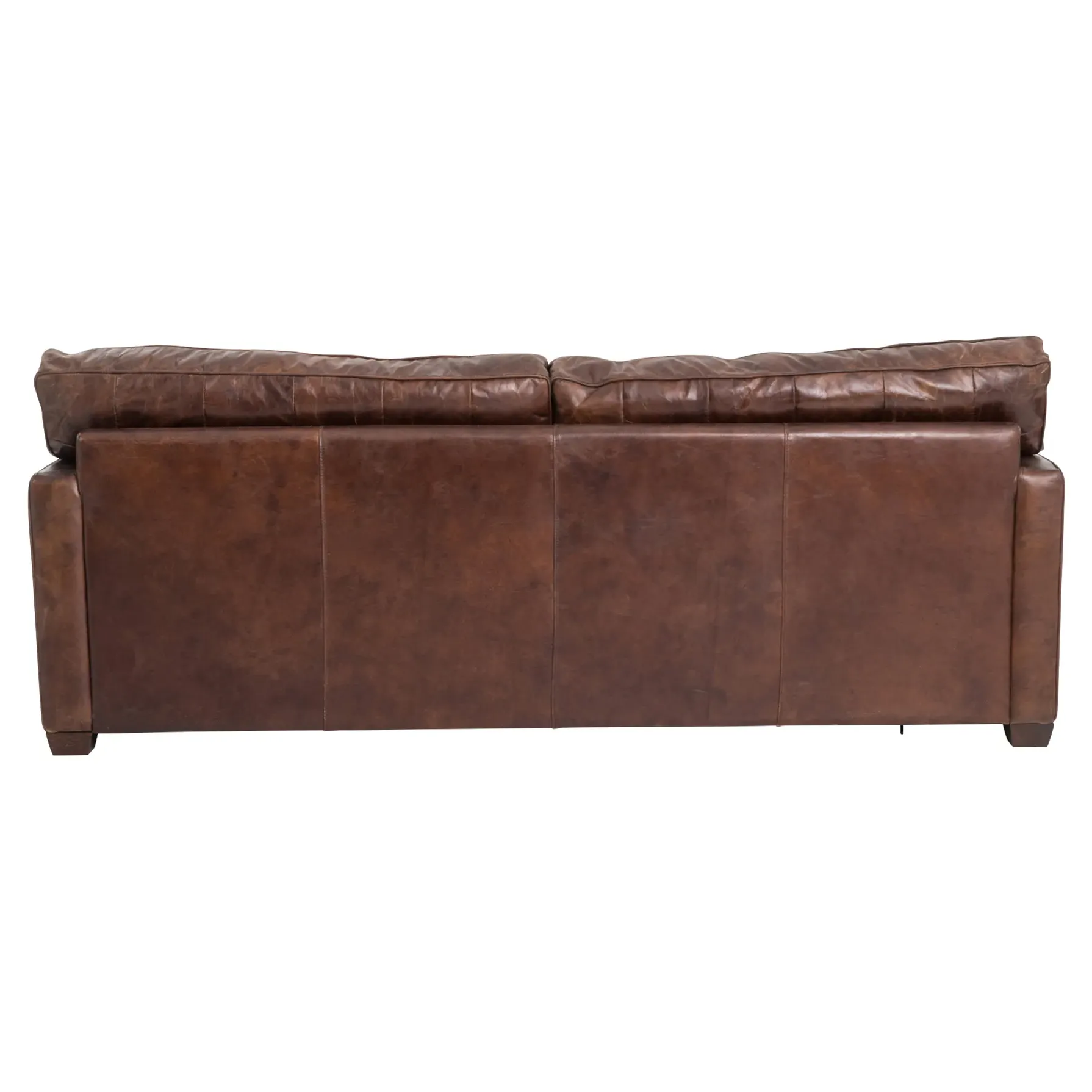 Darla 3-Seater Sofa with Nailhead - Brown, Leather