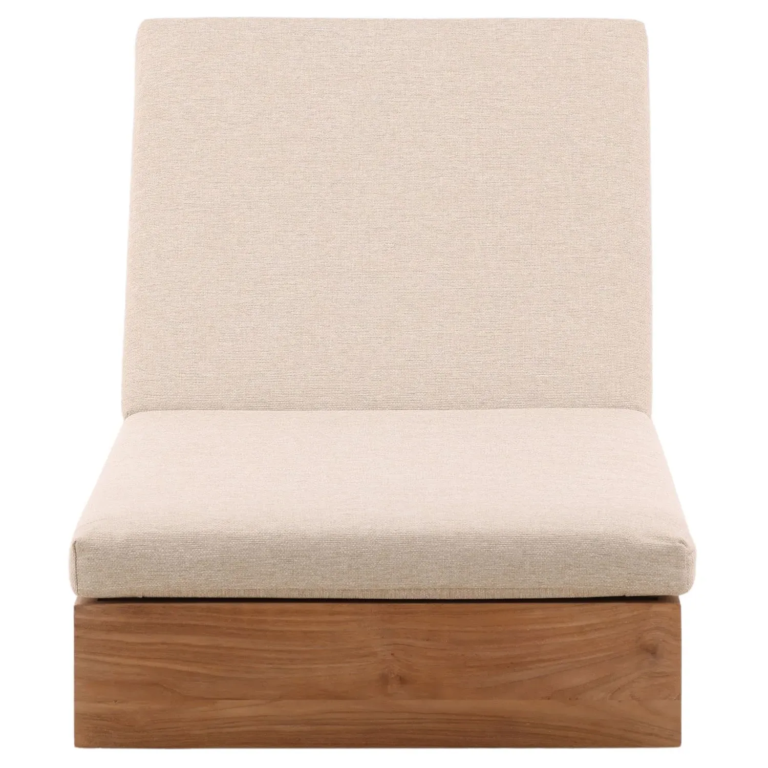 Darla Outdoor Chaise - Brown, Teak