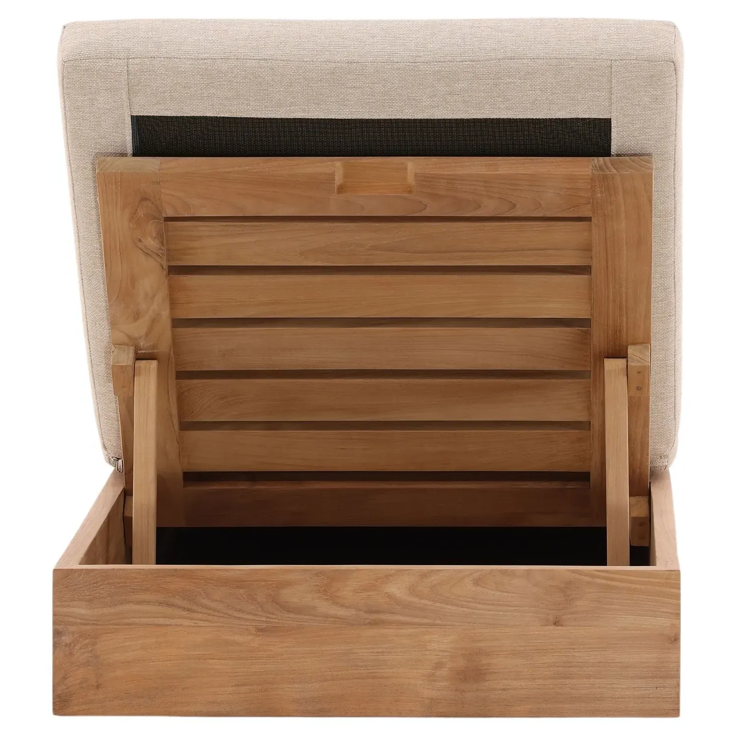 Darla Outdoor Chaise - Brown, Teak