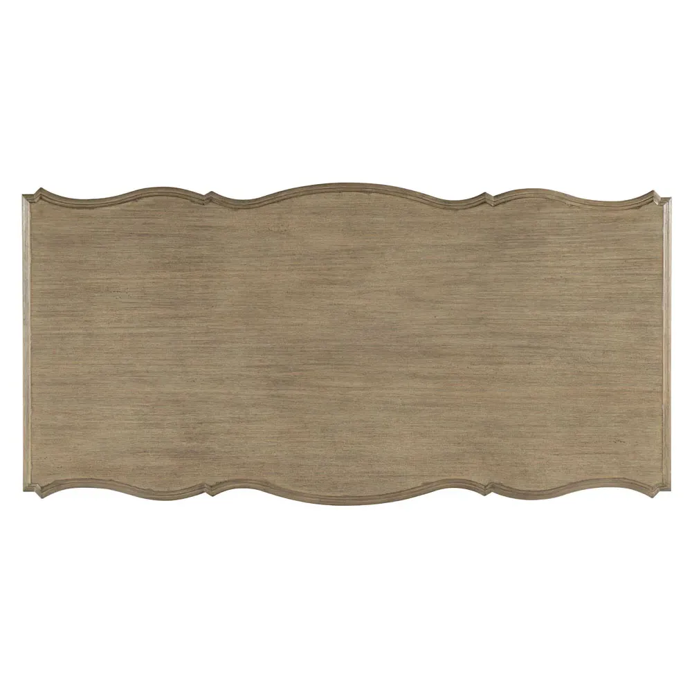 Darren 7 Drawer Executive Office Desk - Brown, Acacia Wood