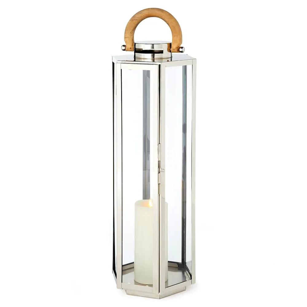 Daryl Large Lantern Candleholder - Silver, Stainless Steel image