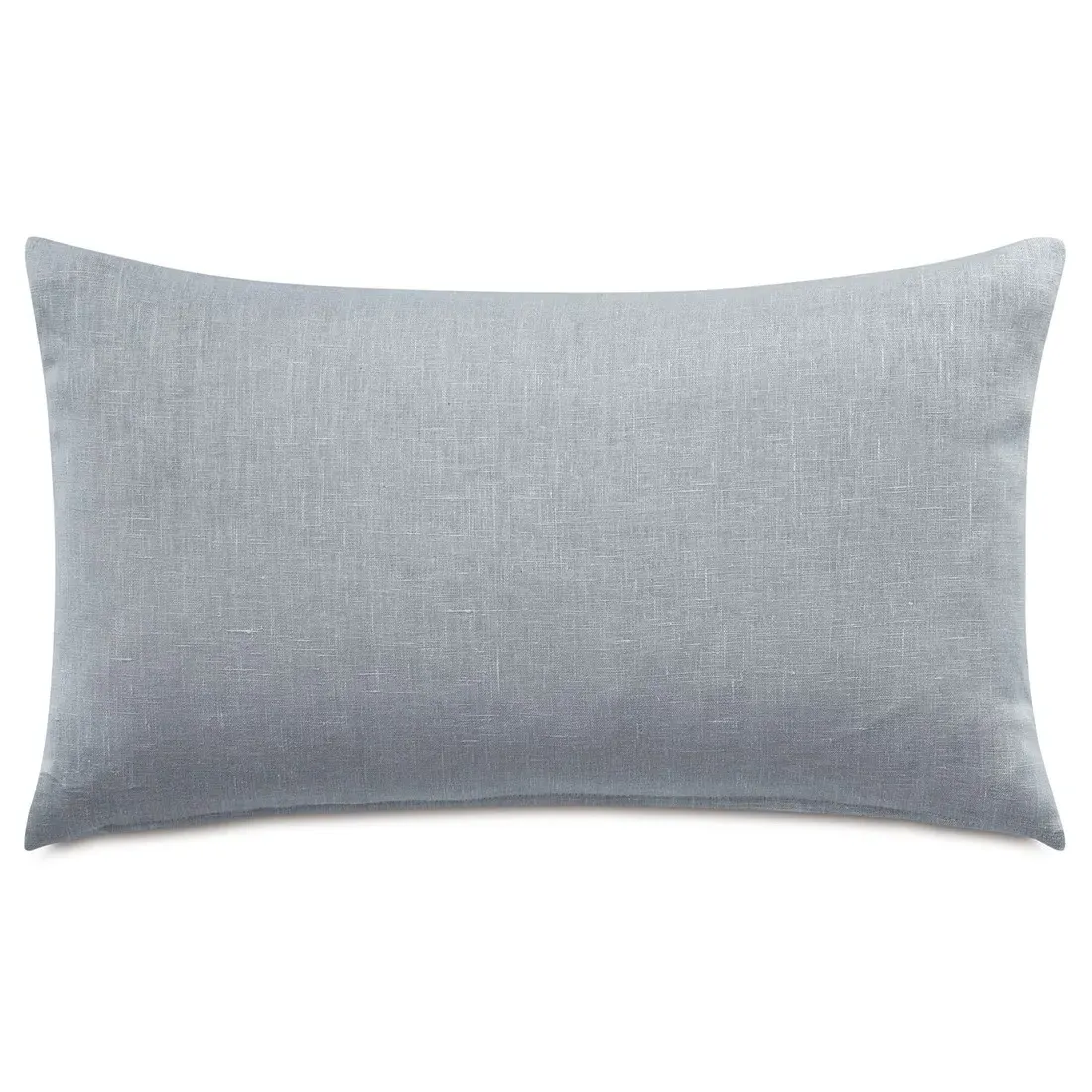 Dasha Lumbar Pillow with Blue Trim - Blue, Linen