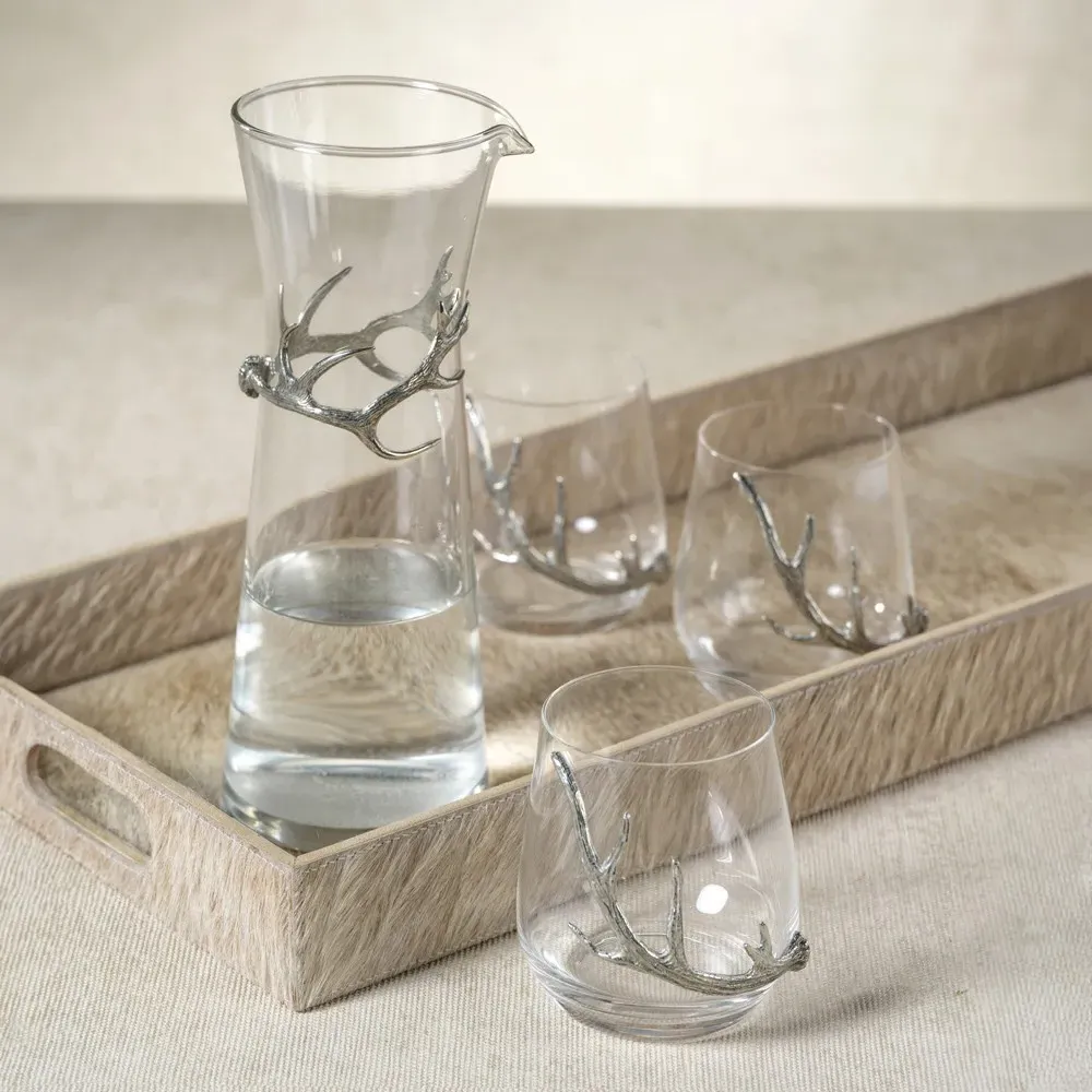 David Antler Stemless Glass Set - Clear, Glass