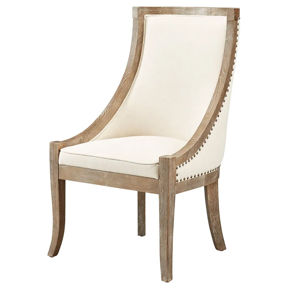 David Scoop Chair - Brown, Oak
