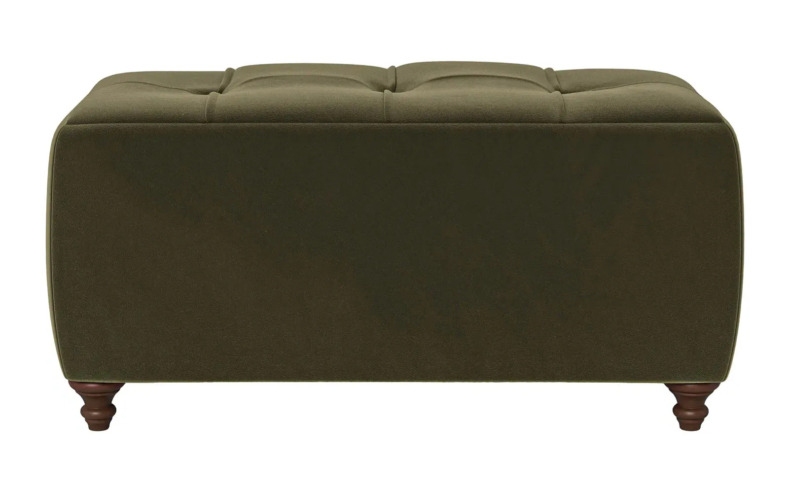 Davina Rectangular Ottoman - Boxwood Green, Performance Velvet