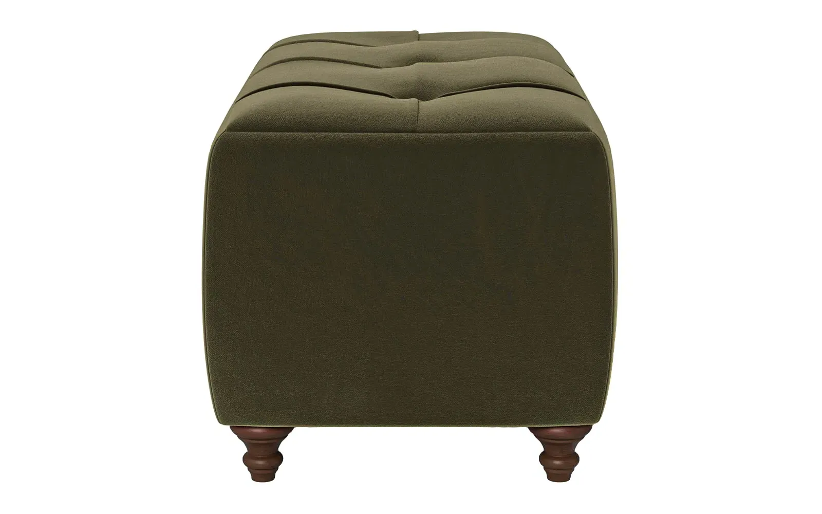 Davina Rectangular Ottoman - Boxwood Green, Performance Velvet