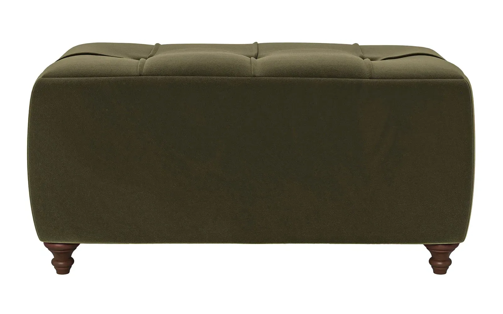 Davina Rectangular Ottoman - Boxwood Green, Performance Velvet