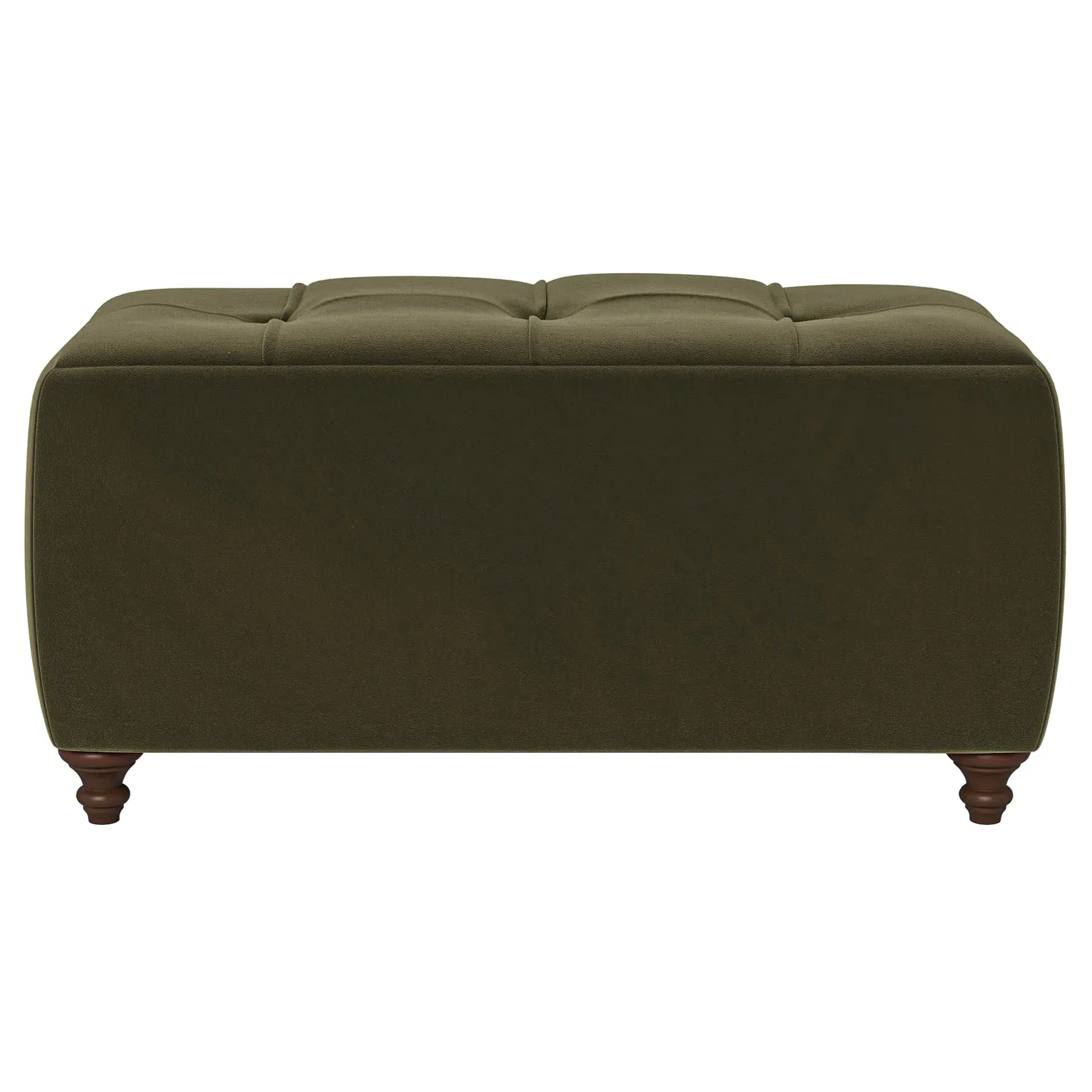 Davina Rectangular Ottoman - Boxwood Green, Performance Velvet image
