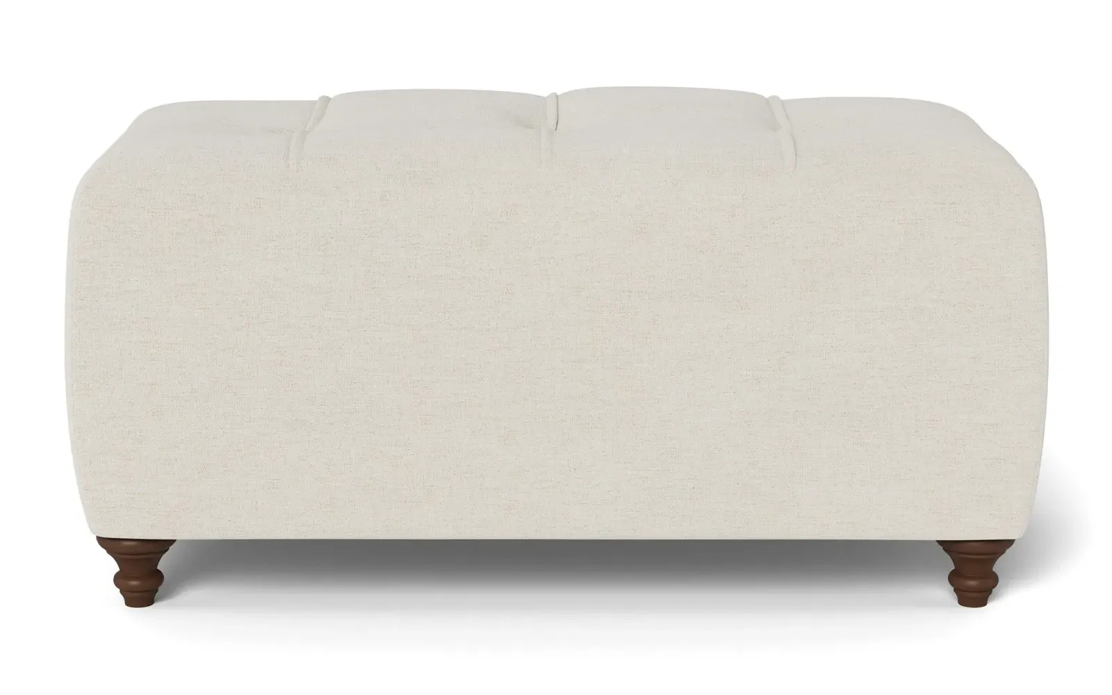Davina Rectangular Ottoman - Heathered Ivory, Chenille