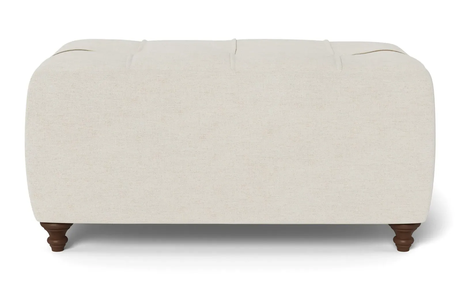 Davina Rectangular Ottoman - Heathered Ivory, Chenille