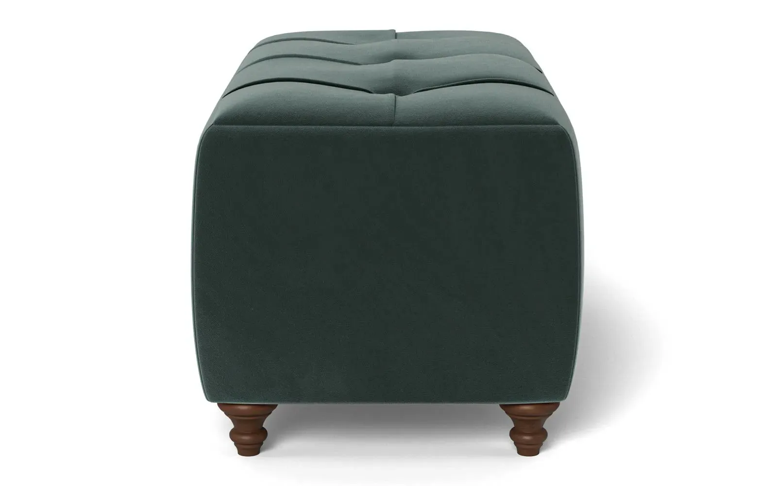 Davina Rectangular Ottoman - Lagoon, Performance Velvet