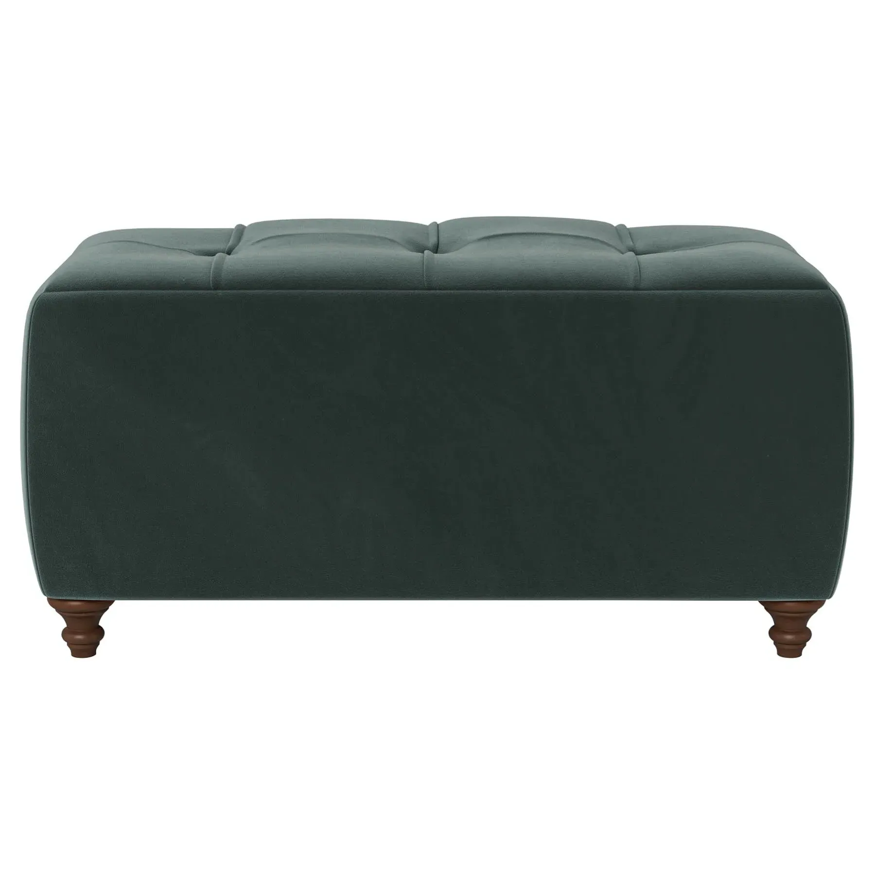 Davina Rectangular Ottoman - Lagoon, Performance Velvet