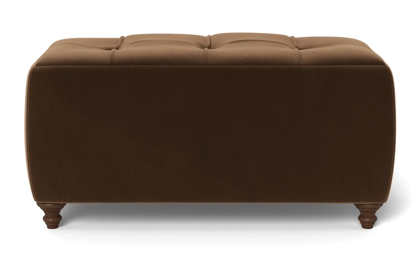 Davina Rectangular Ottoman - Molasses, Performance Velvet