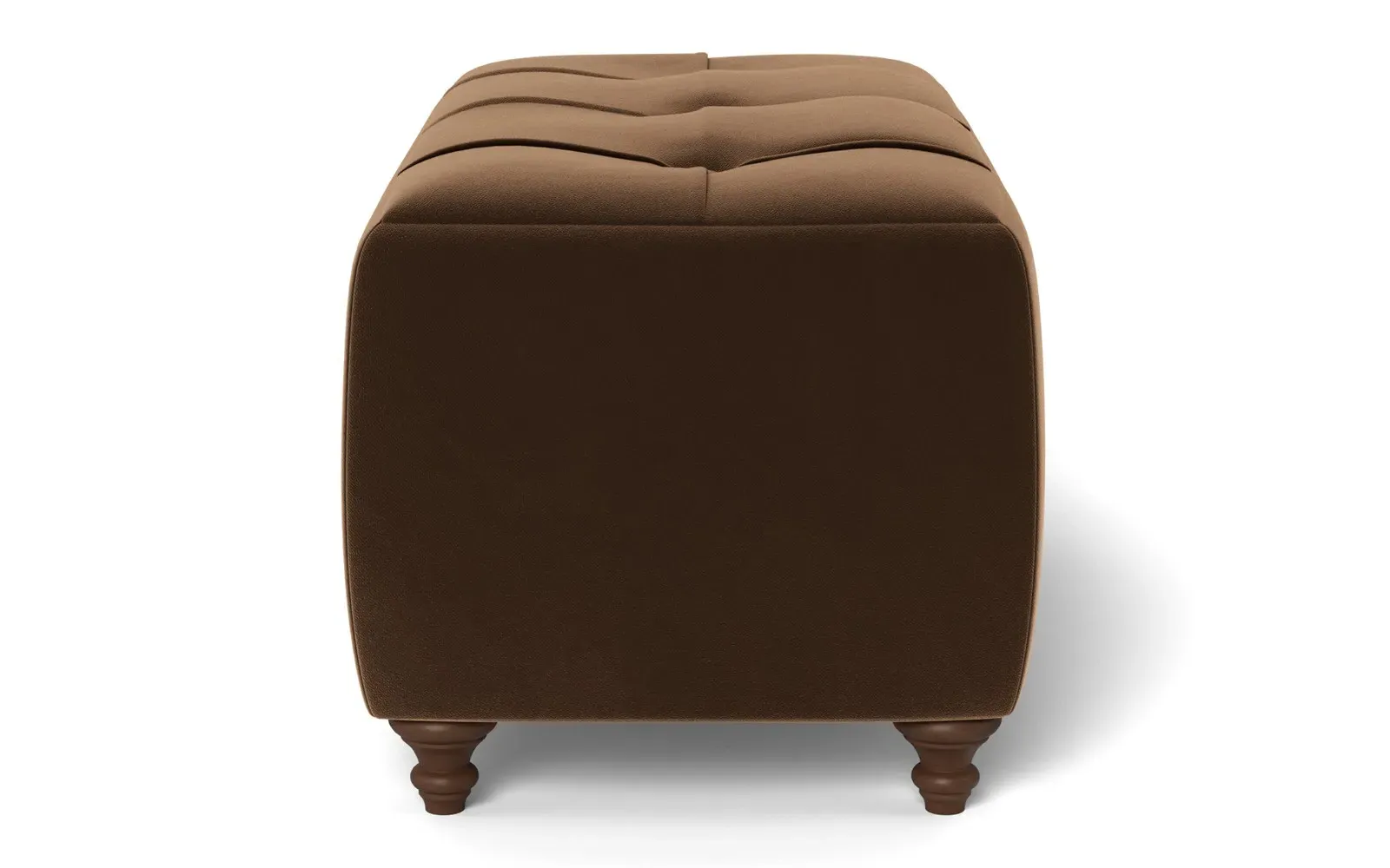 Davina Rectangular Ottoman - Molasses, Performance Velvet