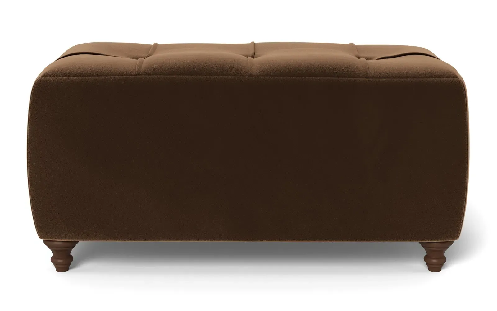 Davina Rectangular Ottoman - Molasses, Performance Velvet