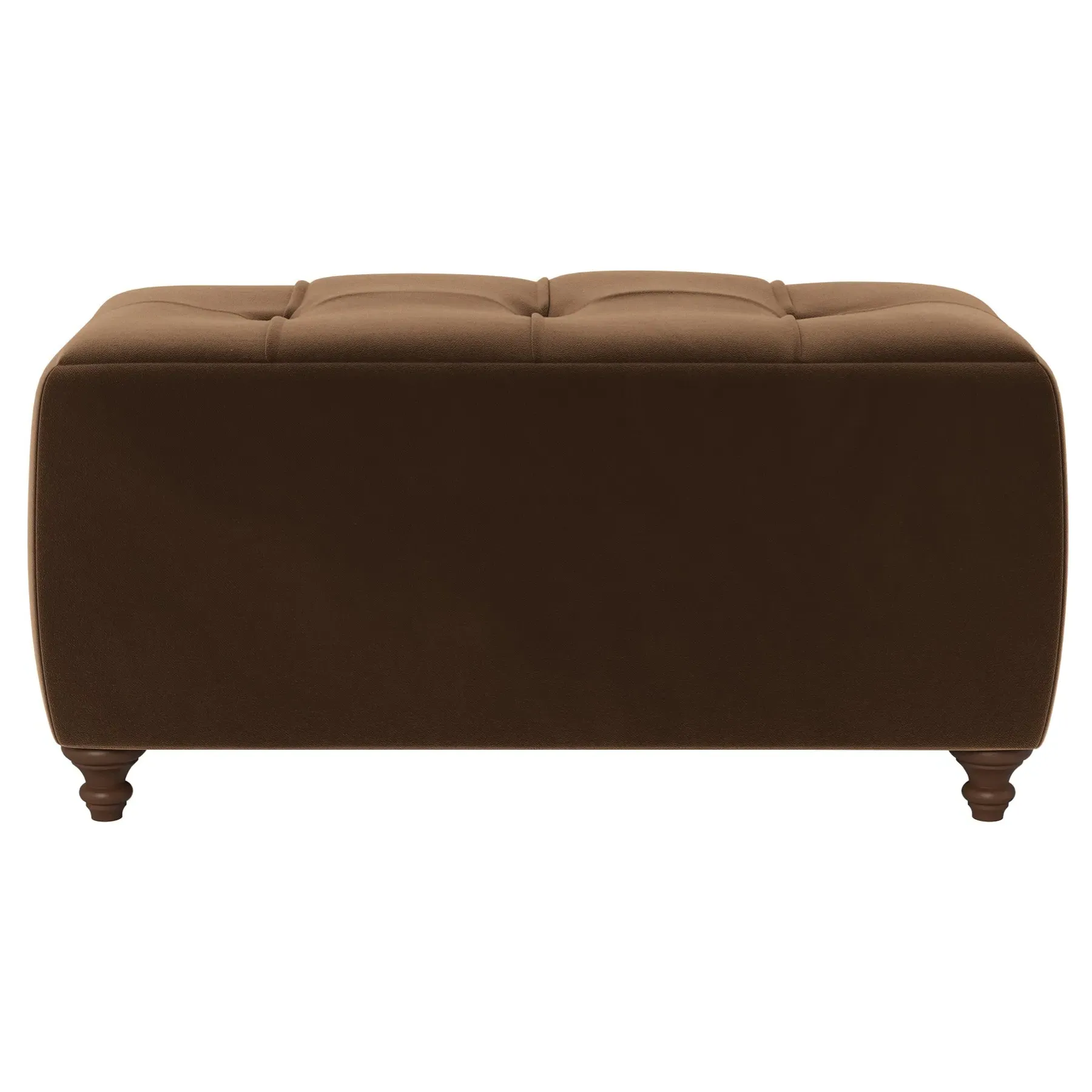 Davina Rectangular Ottoman - Molasses, Performance Velvet