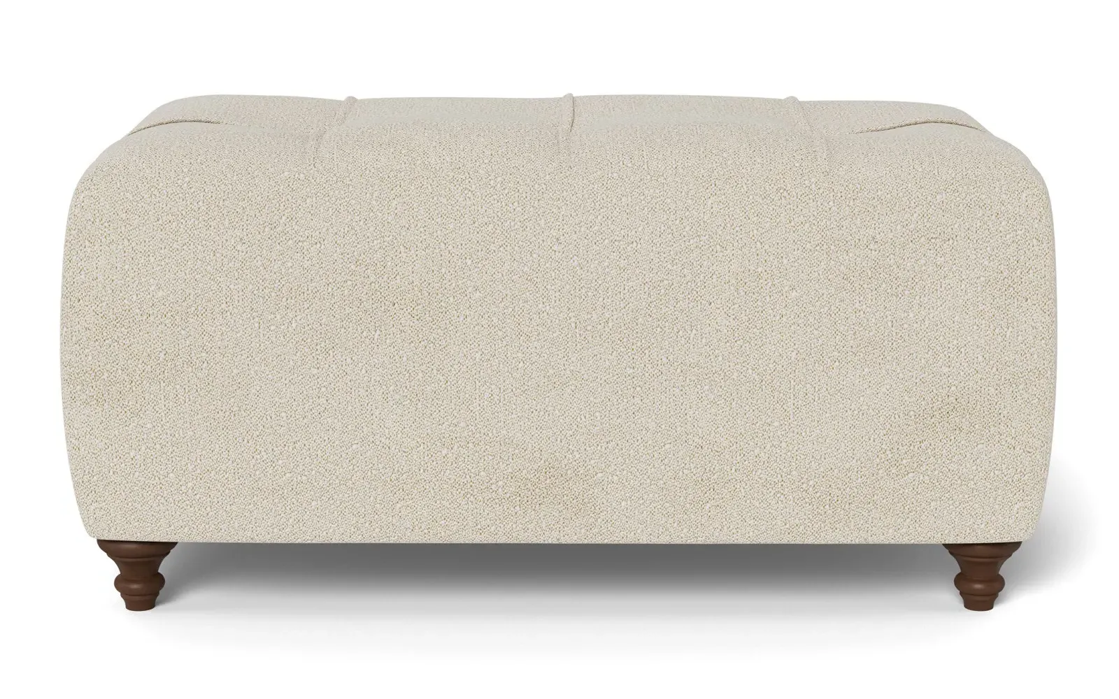 Davina Rectangular Ottoman - Sugar Cookie, Boucle