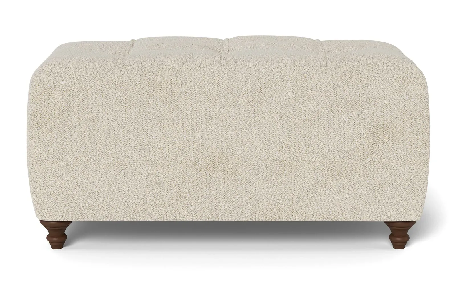 Davina Rectangular Ottoman - Sugar Cookie, Boucle