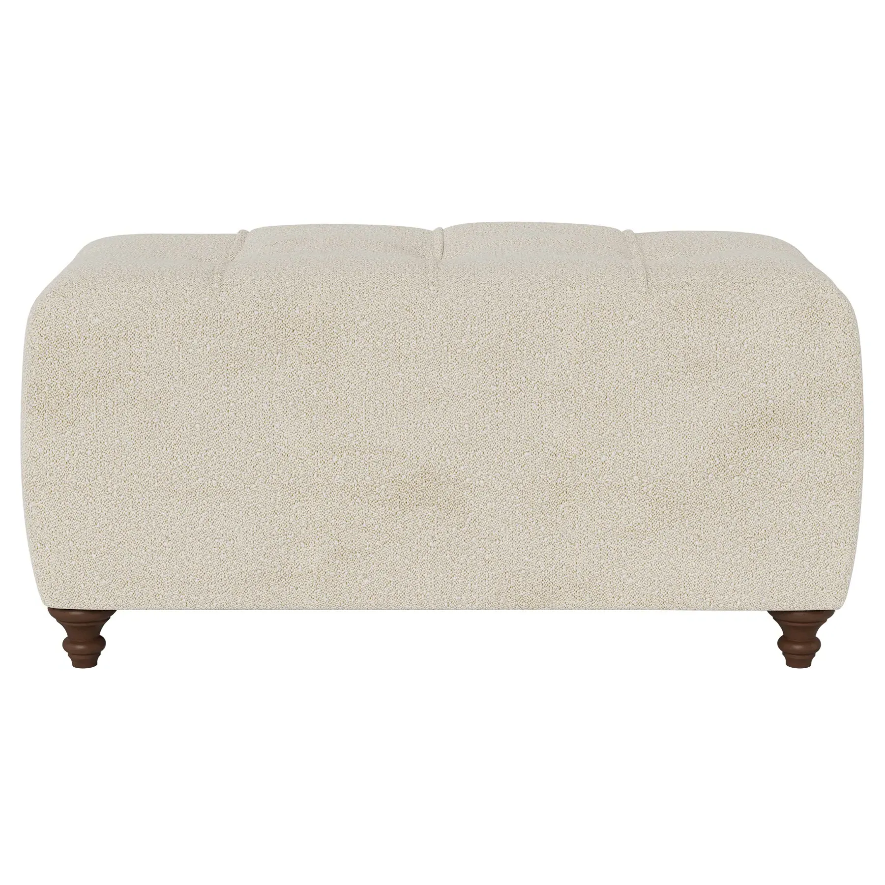 Davina Rectangular Ottoman - Sugar Cookie, Boucle image