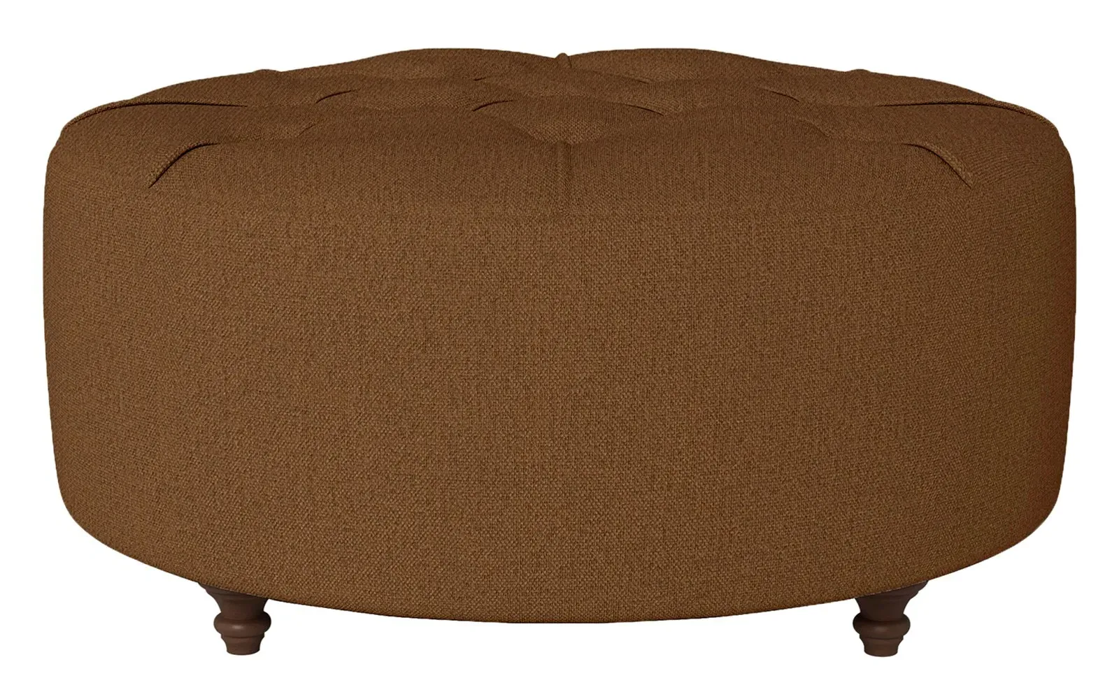 Davina Round Ottoman - Spice, Performance Velvet