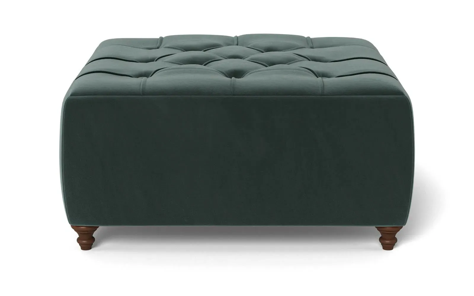 Davina Square Ottoman - Lagoon, Performance Velvet