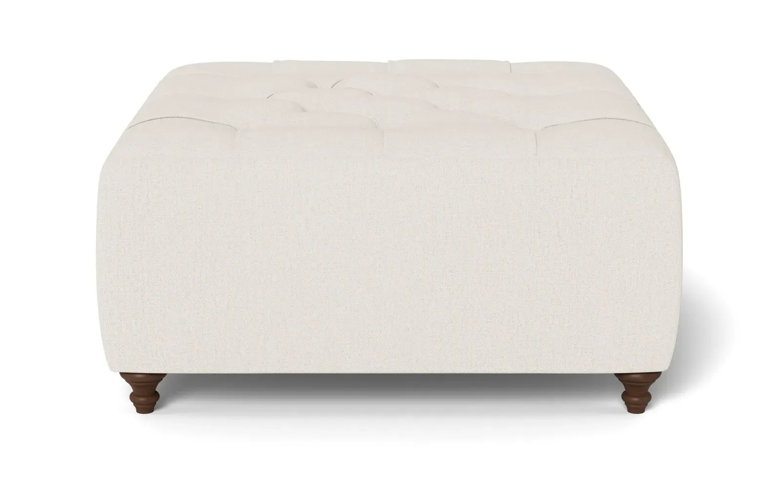 Davina Square Ottoman - Mascarpone, Performance Basket Weave