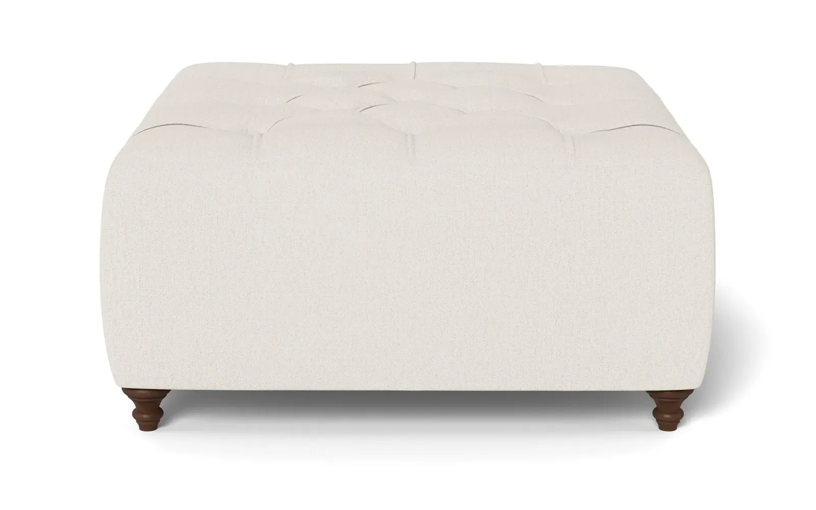 Davina Square Ottoman - Mascarpone, Performance Basket Weave