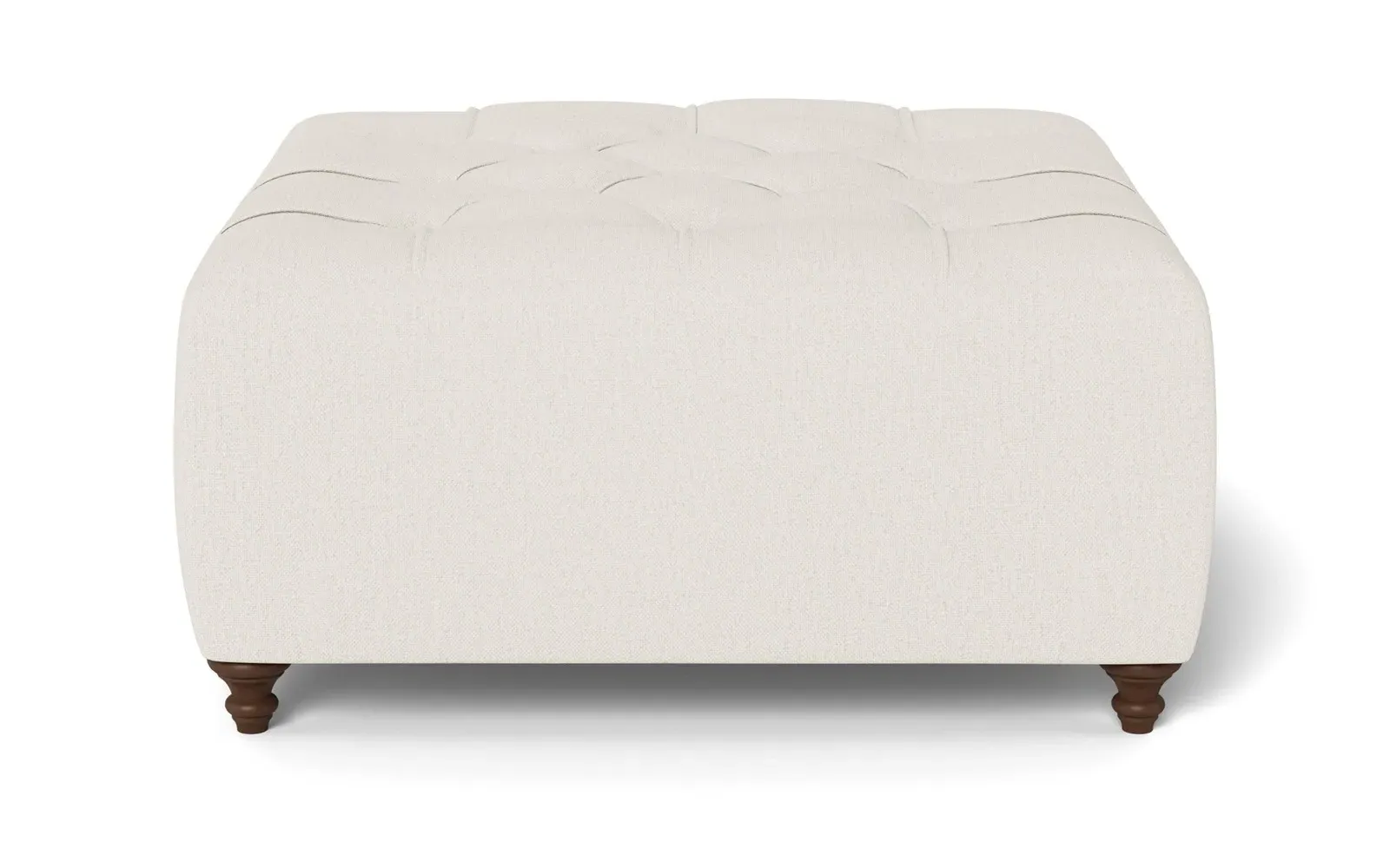 Davina Square Ottoman - Mascarpone, Performance Basket Weave