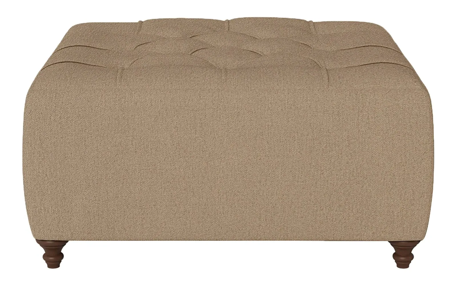 Davina Square Ottoman - Sand Dune, Performance Velvet