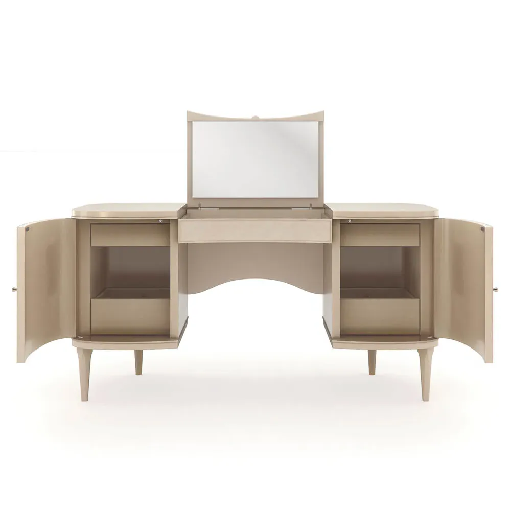 Daxton Vanity Desk - Champagne Pearl, Wood