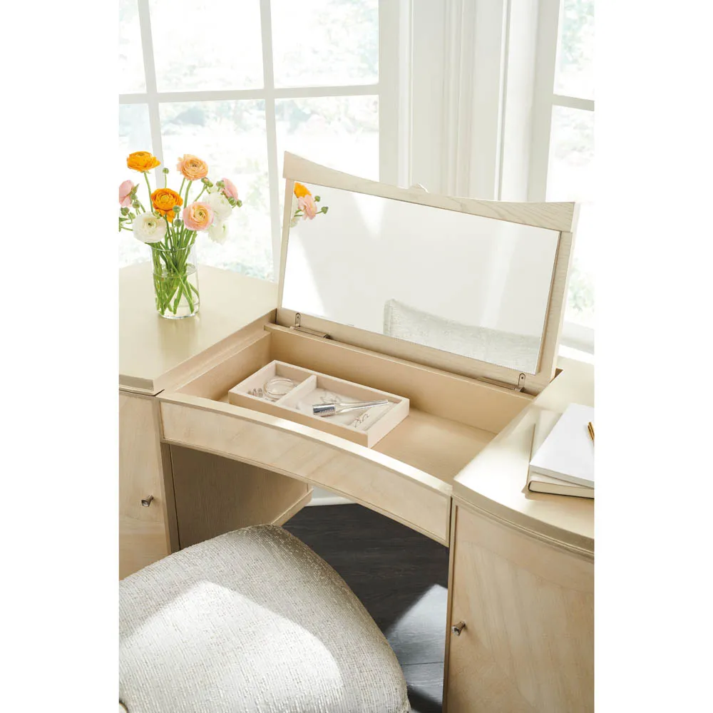 Daxton Vanity Desk - Champagne Pearl, Wood
