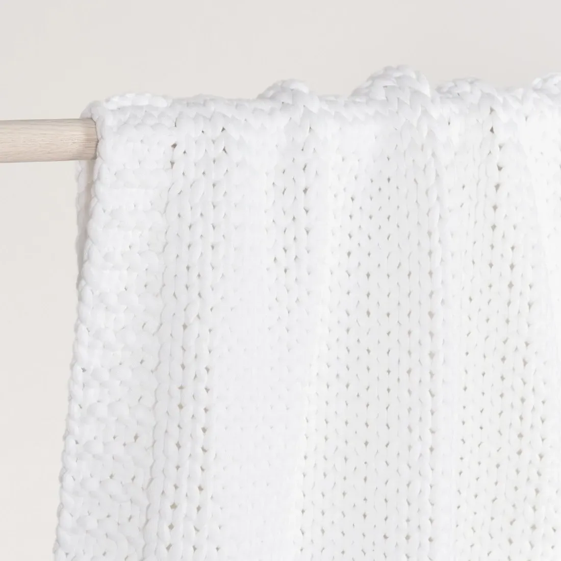 Dayna Throw Blanket - White, Cotton