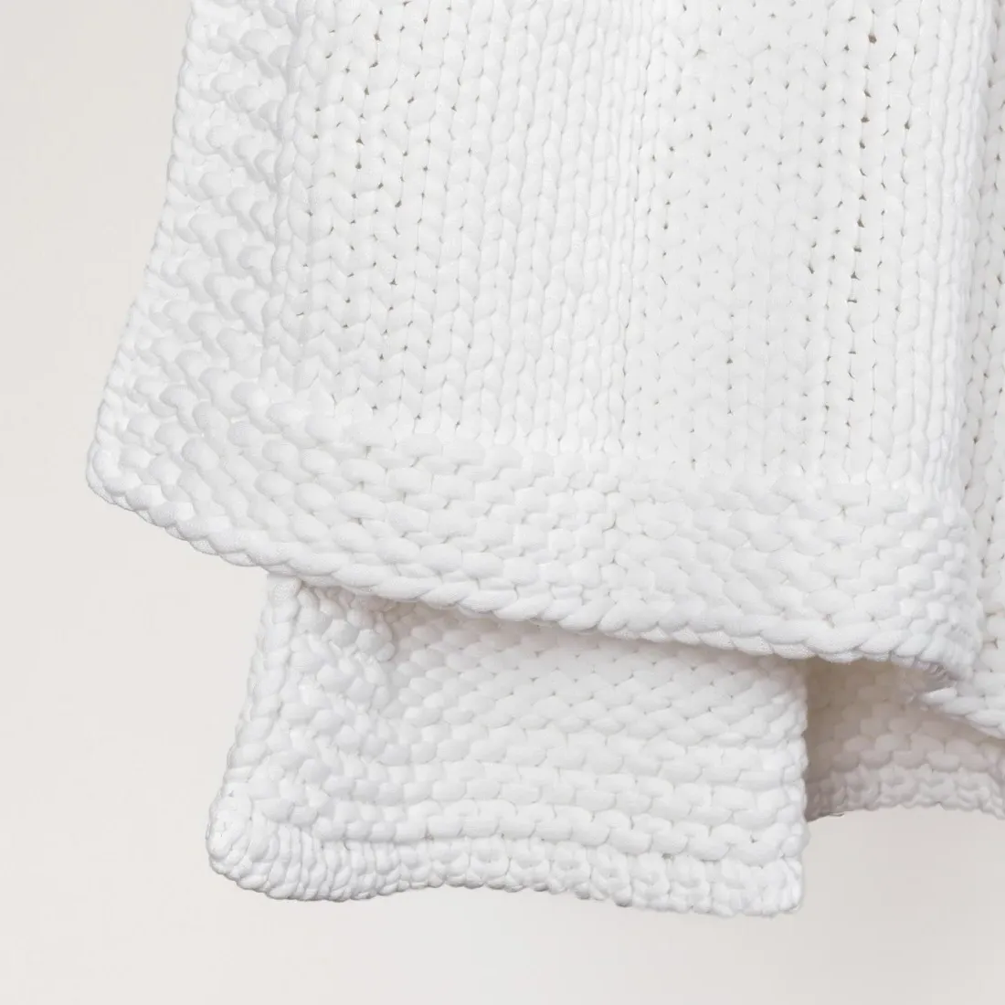 Dayna Throw Blanket - White, Cotton