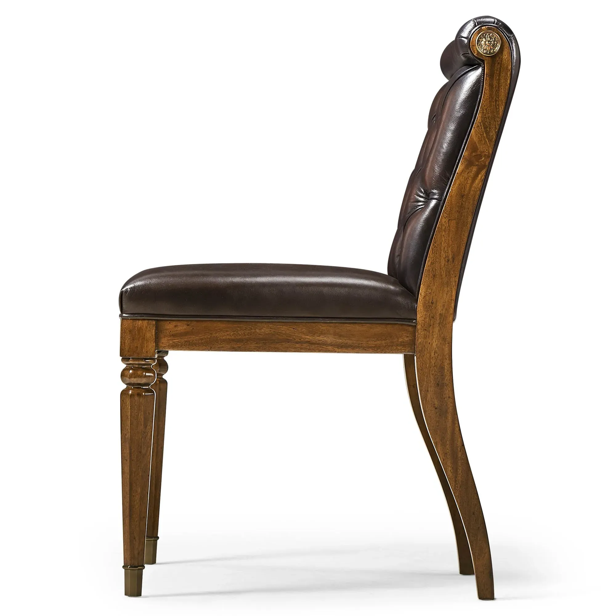 Dean Tufted Dining Chair - Brown, Mahogany