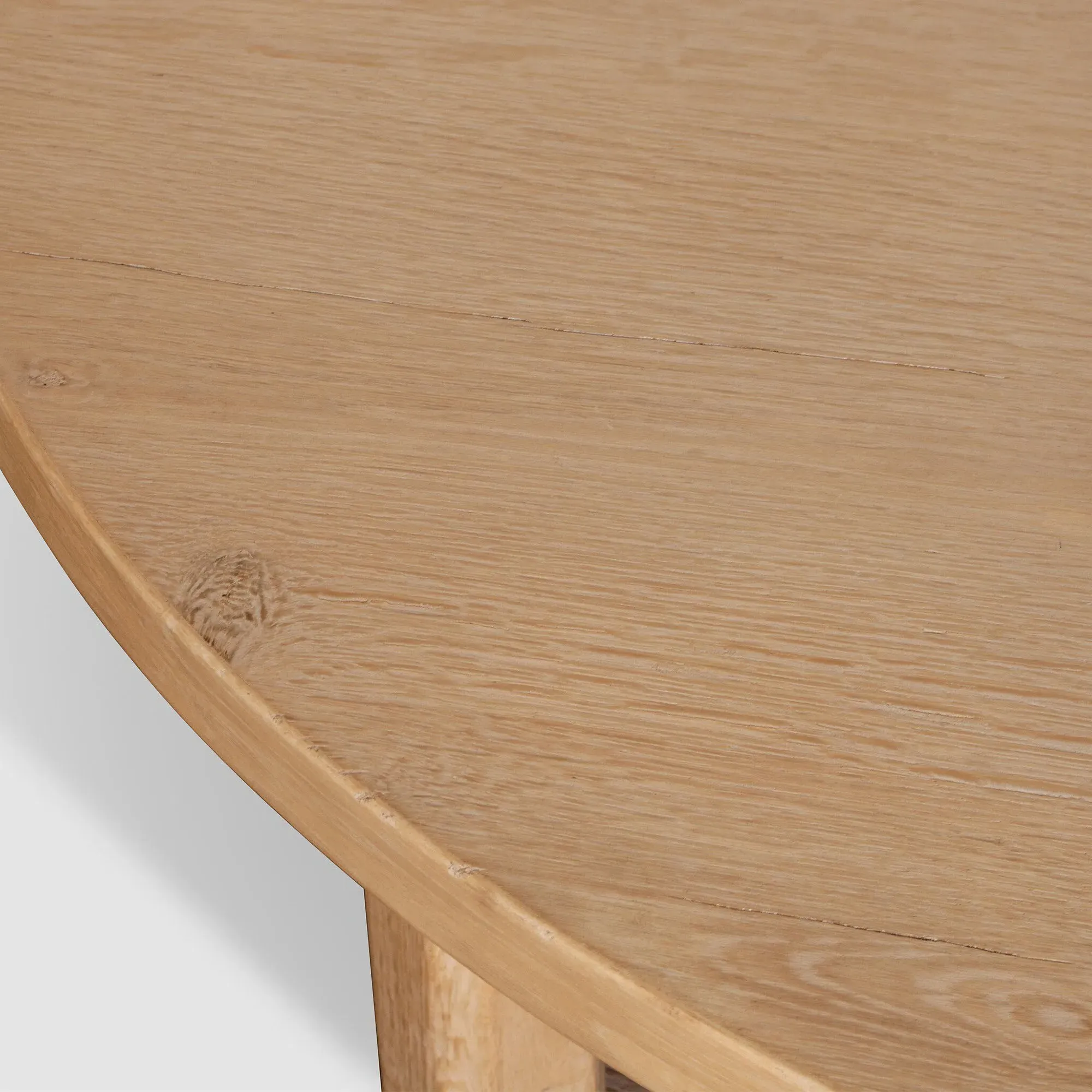 Decille Round Coffee Table - Brown, Oak