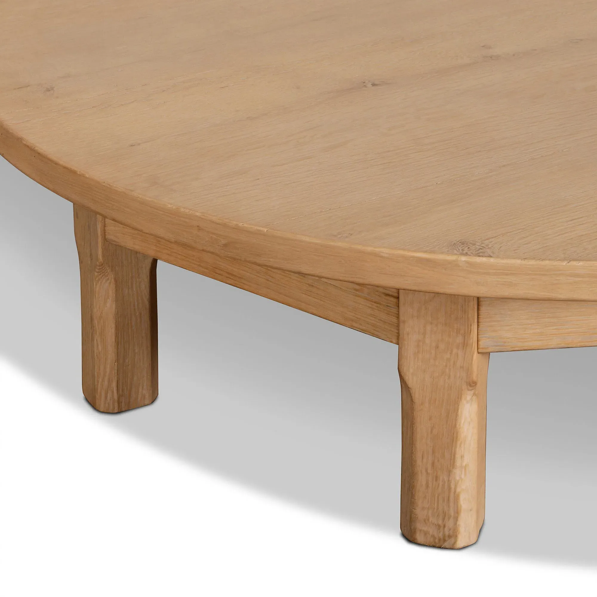 Decille Round Coffee Table - Brown, Oak