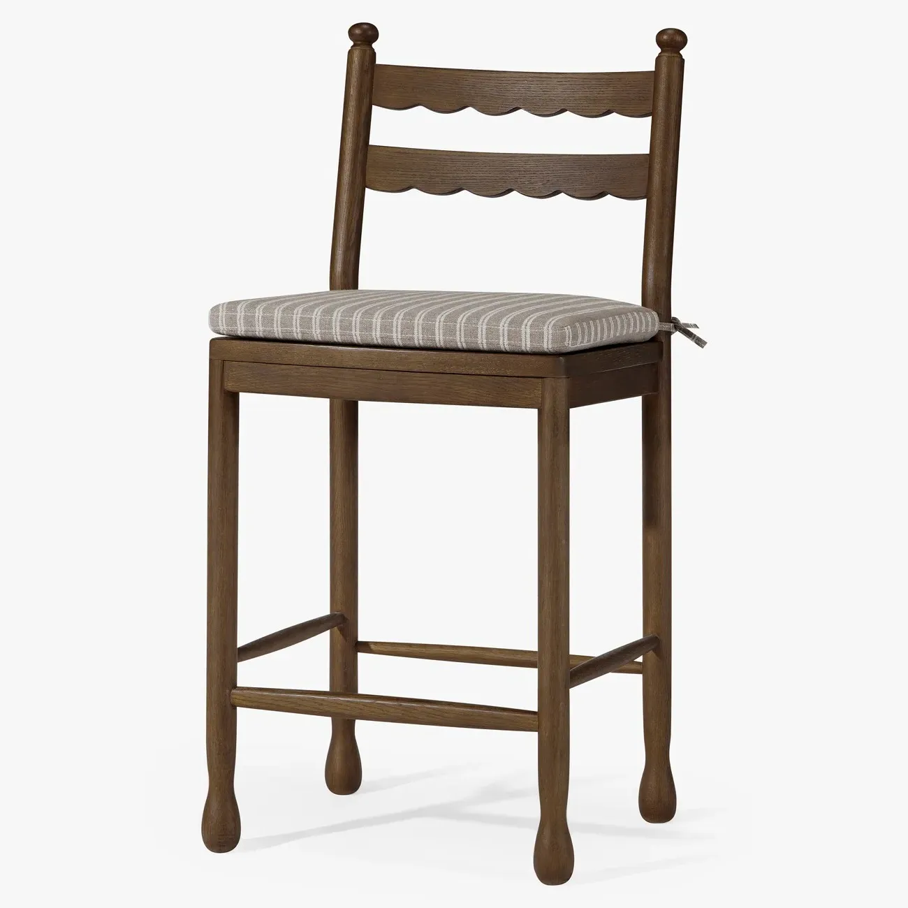 Declan Counter Stool - Dark Brown, Oak