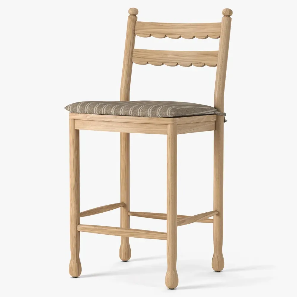 Declan Counter Stool - Light Brown, Oak