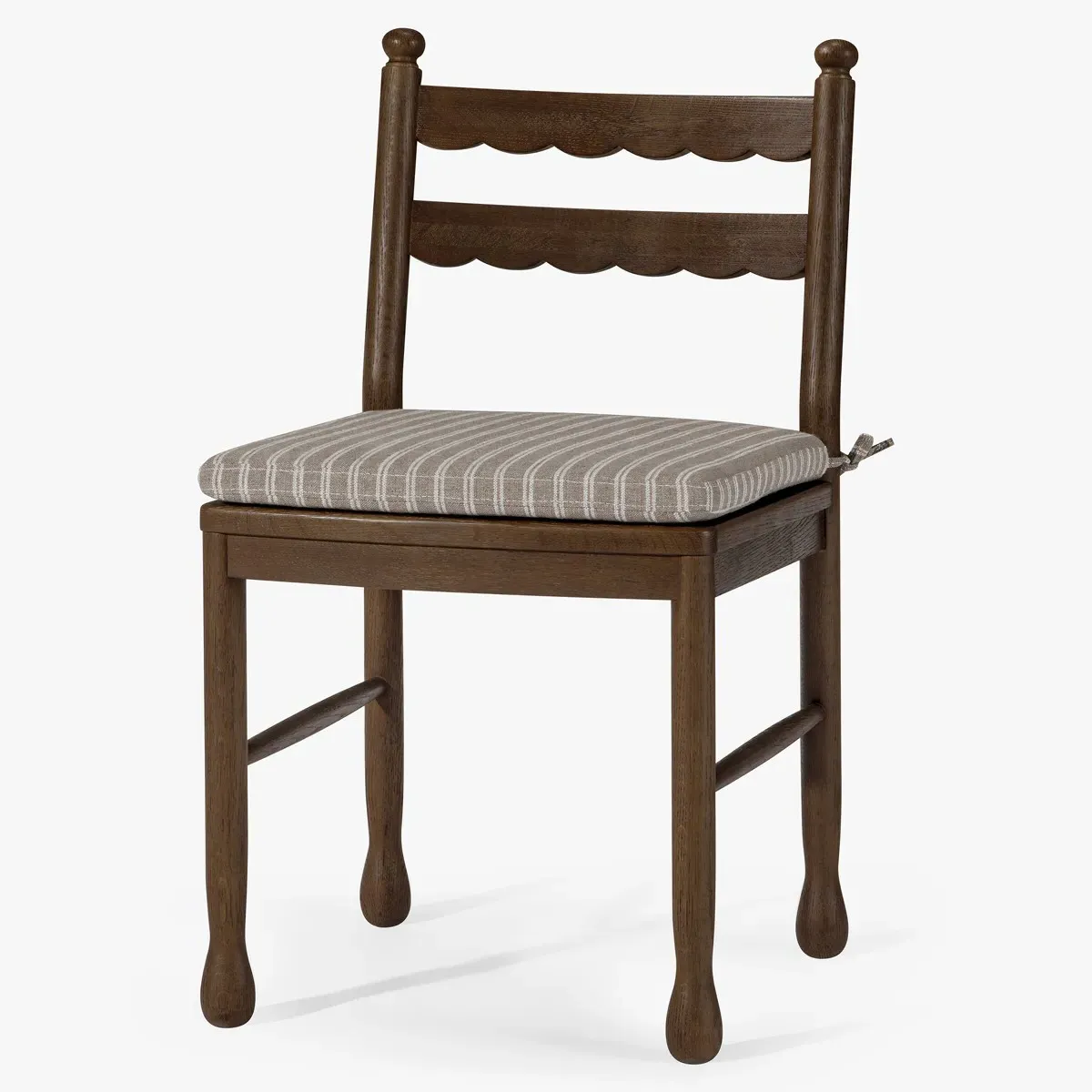 Declan Dining Chair Set of 2 - Dark Brown, Oak