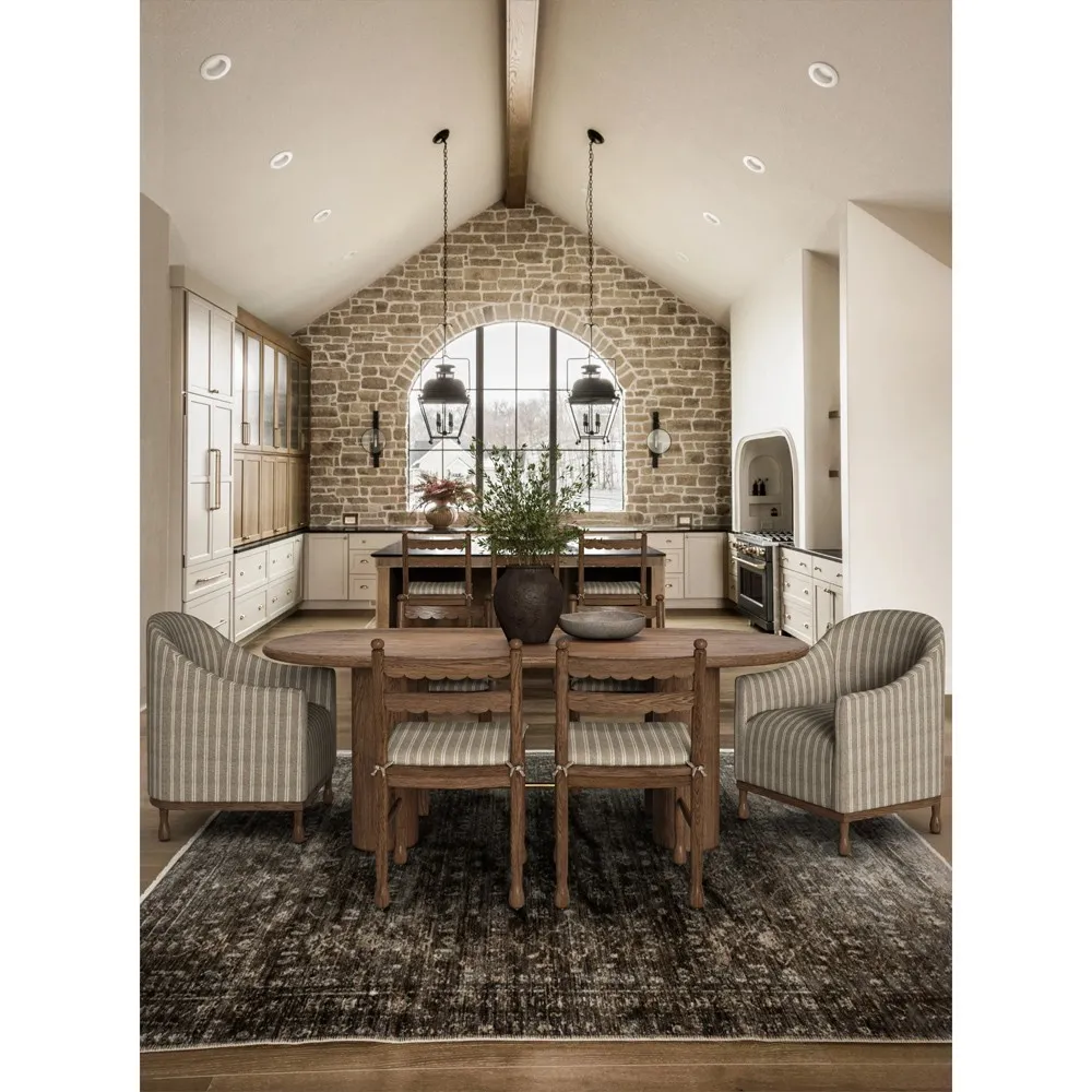 Declan Dining Chair Set of 2 - Dark Brown, Oak