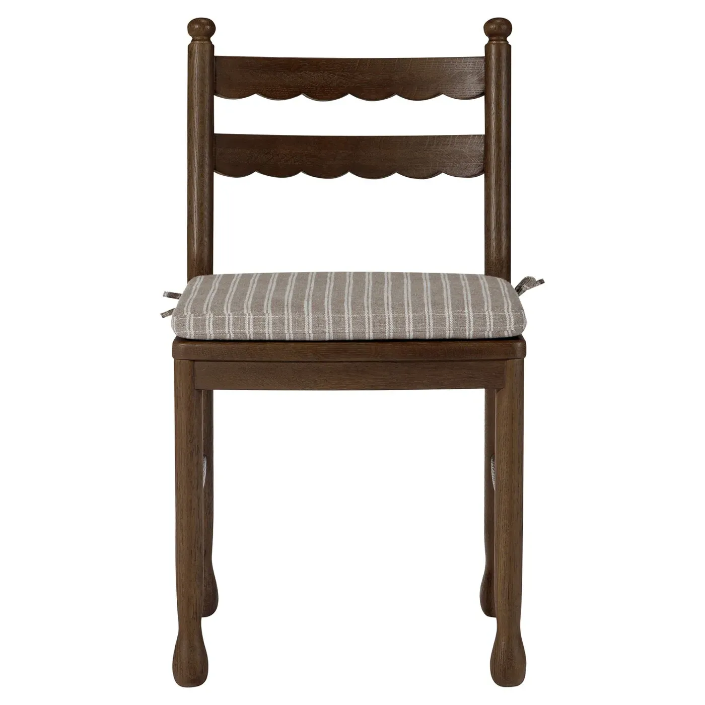 Declan Dining Chair Set of 2 - Dark Brown, Oak