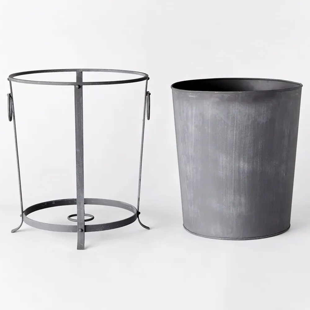 Declan Round Pot Planter Large - Black, Iron