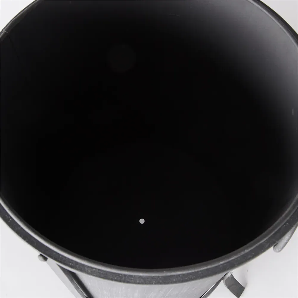 Declan Round Pot Planter Medium - Black, Iron